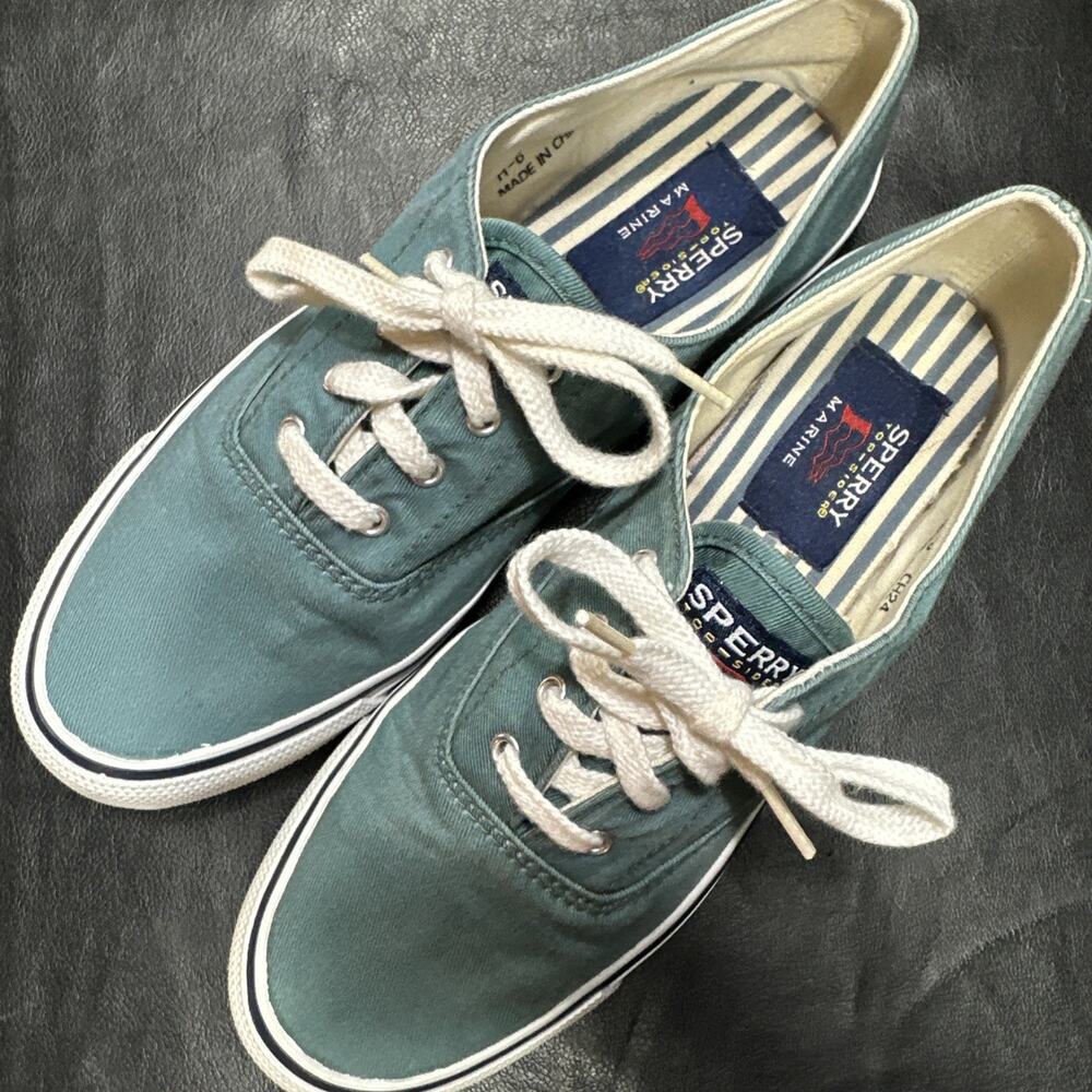 Sperry tennis shoes Women’s size 7.5 - Teal Green BP - Picture 2 of 13